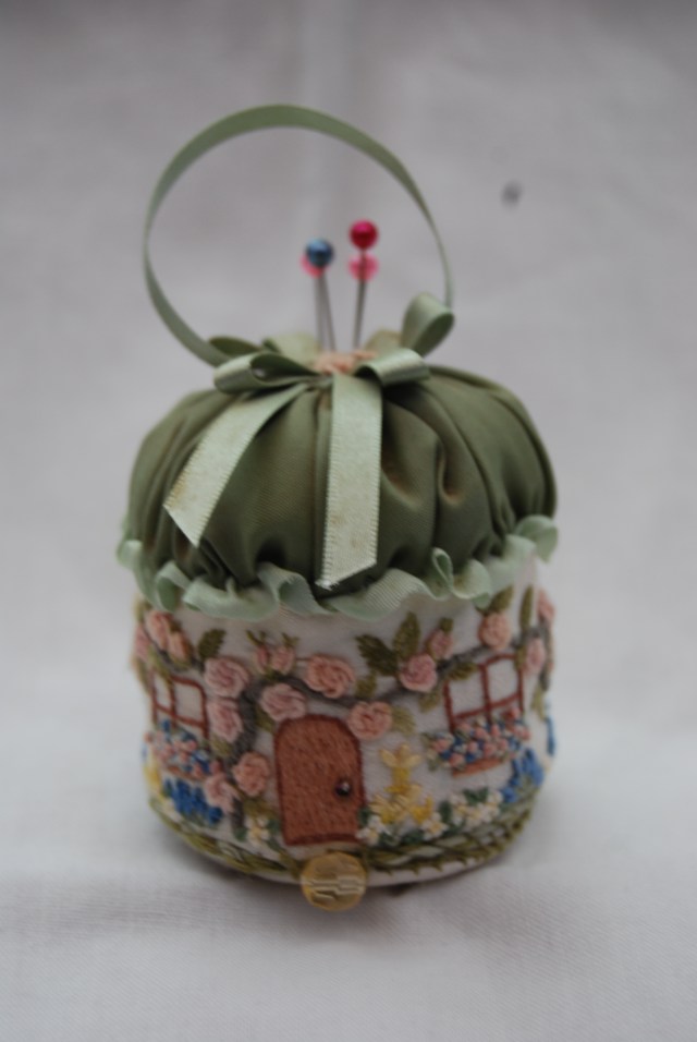 Embroidered pin cushion
