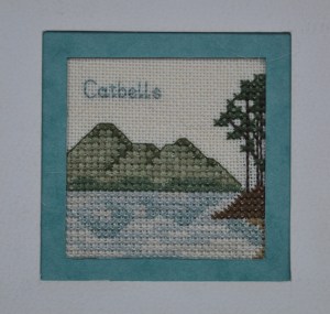 Catbells cross-stitch