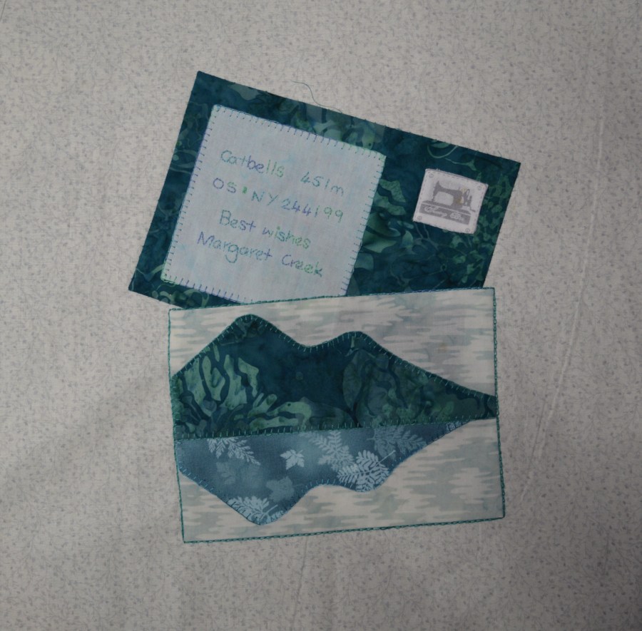 Signed Tealed & Delivered quilt block