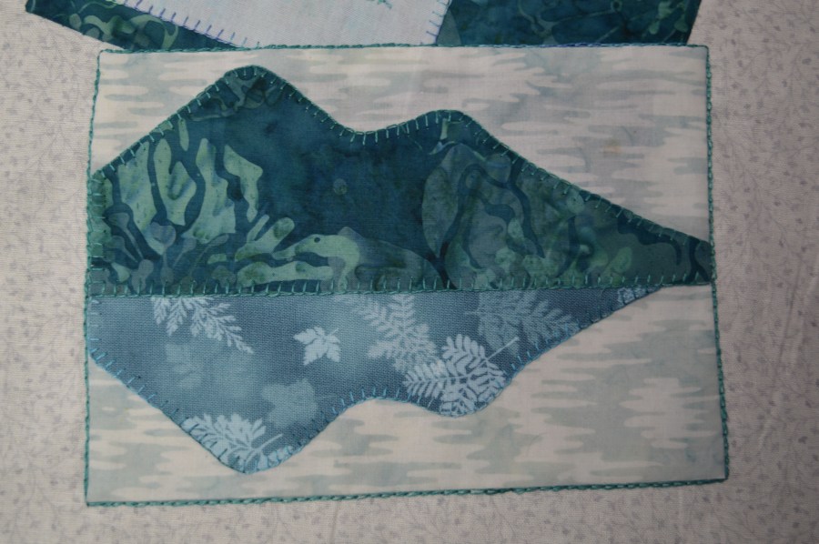 Signed Tealed & Delivered quilt block of Catbells