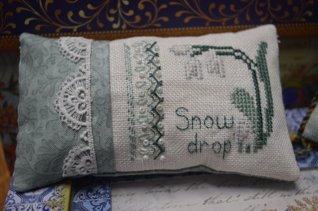 Cross-stitch snowdrop