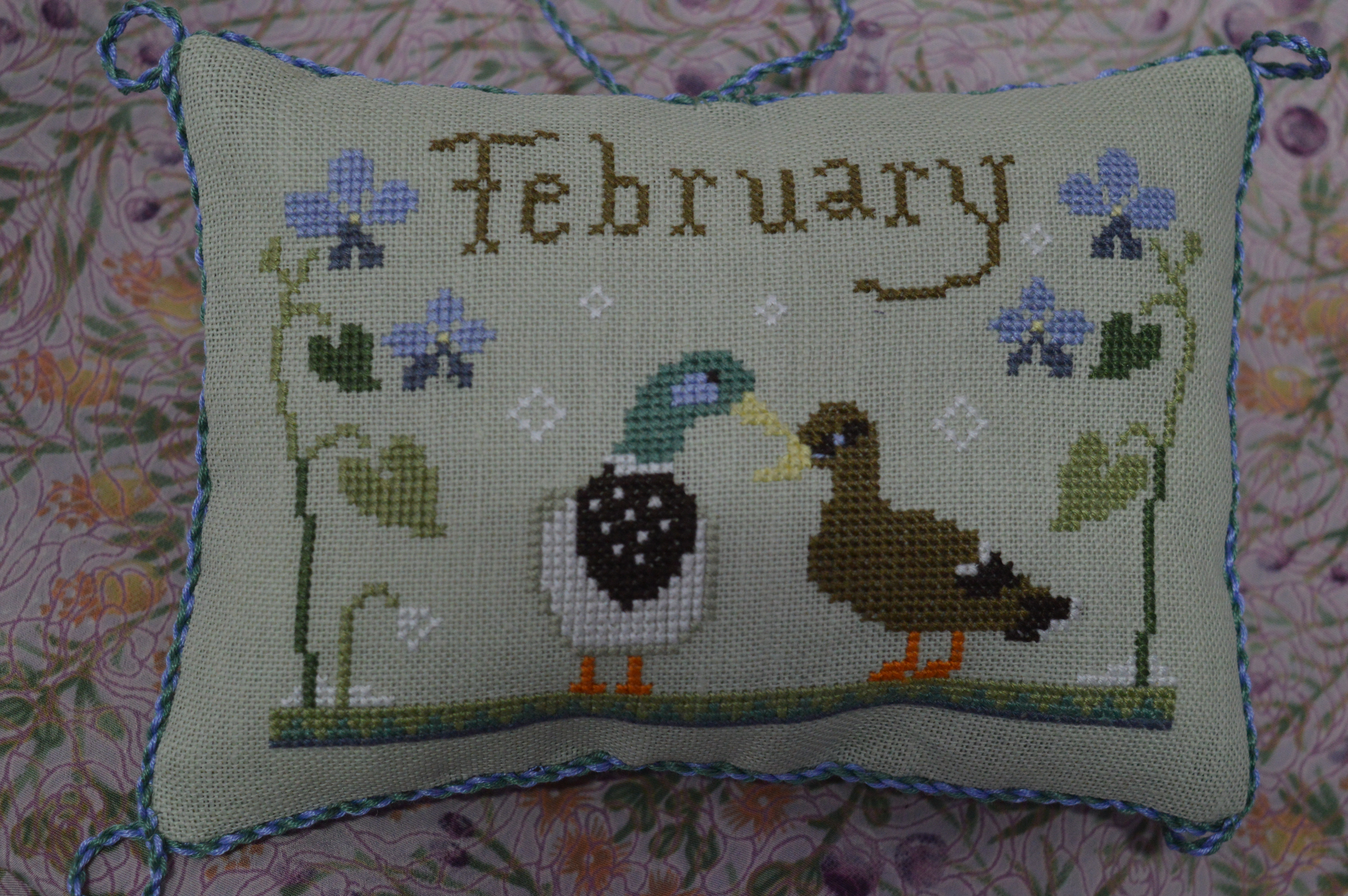 Joyful World February cross-stitch