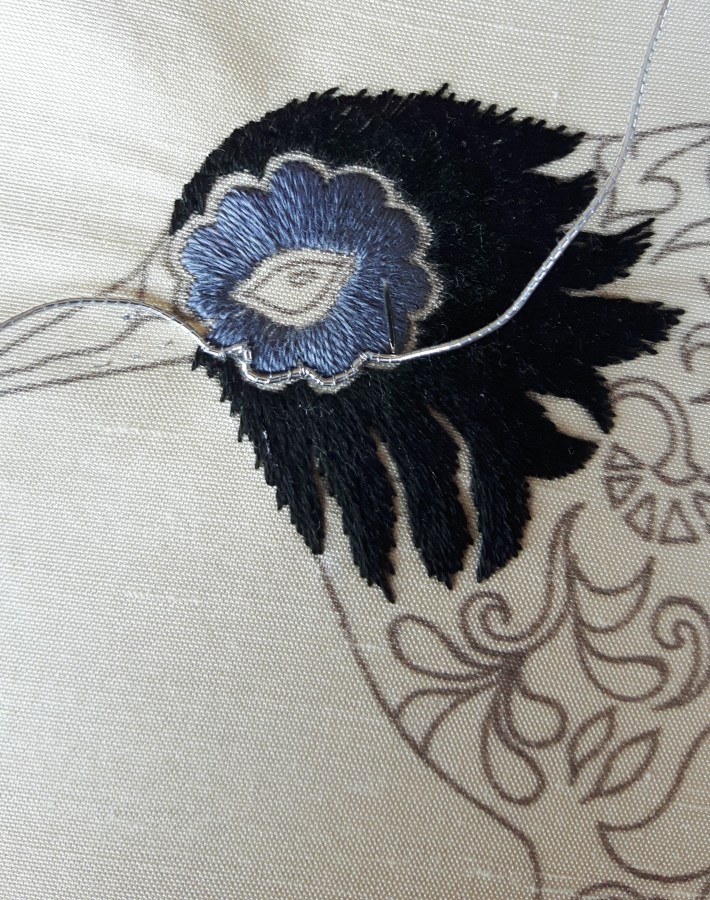 Blackbird Embroidery by Nicola Jarvis