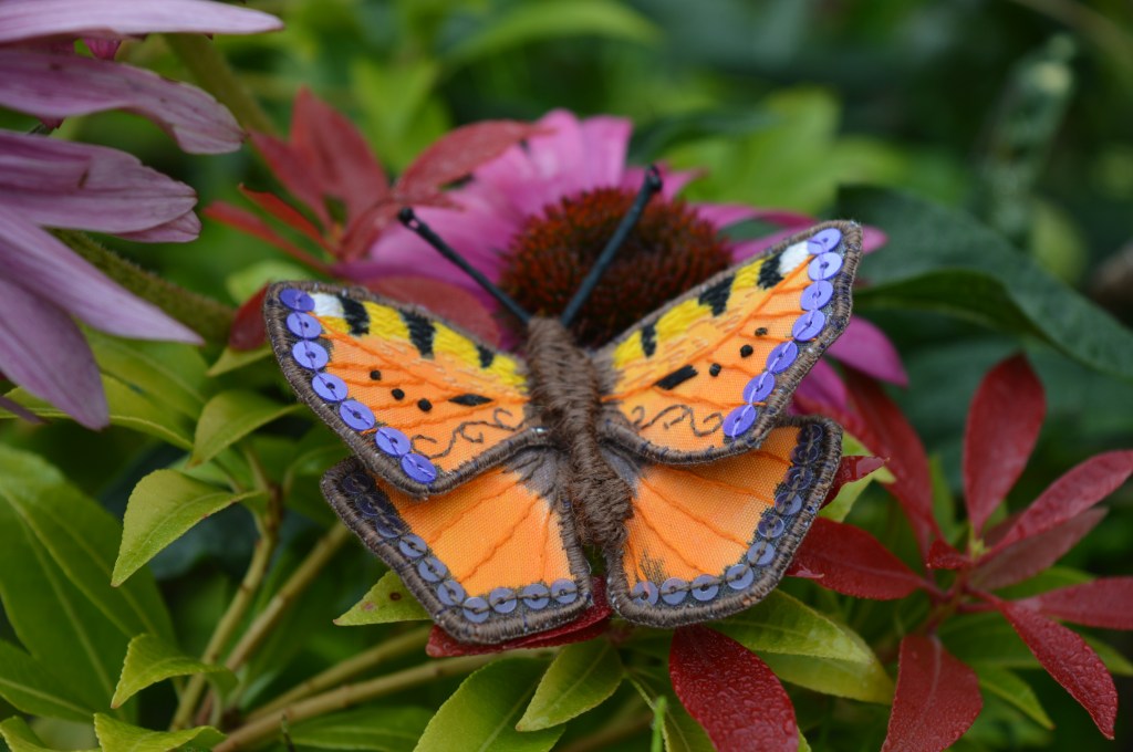 Embroidered Red Admiral