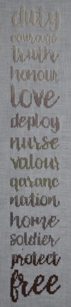 To Serve cross-stitch