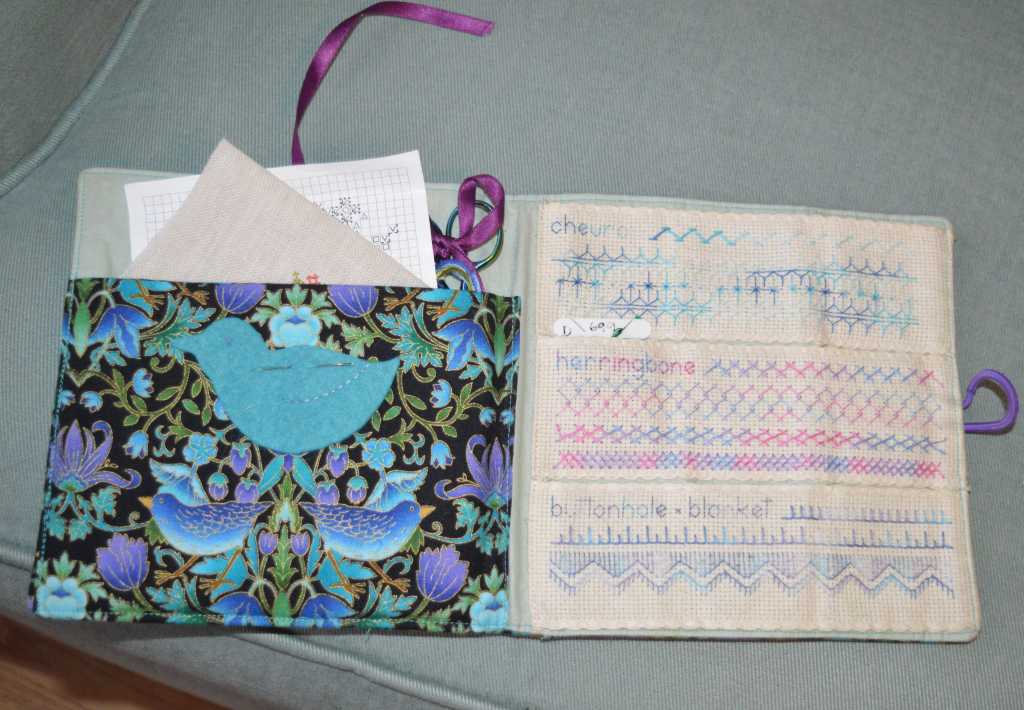 cross-stitch project bag